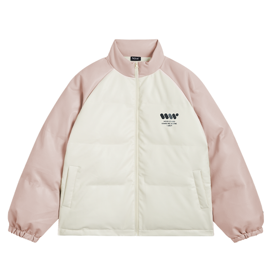VOTE VVVVOTE Stand Up Collar Color Blocked  Jacket