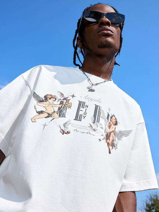 MEDM Angel Peace Dove Print Tee | Face 3 Face
