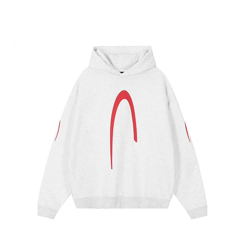 Puff print hoodies | Achock Heavyweight Logo Printed Hoodie | Face 3 Face