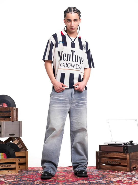 F3F Select Parody Striped Short Sleeve Soccer Jersey | Face 3 Face