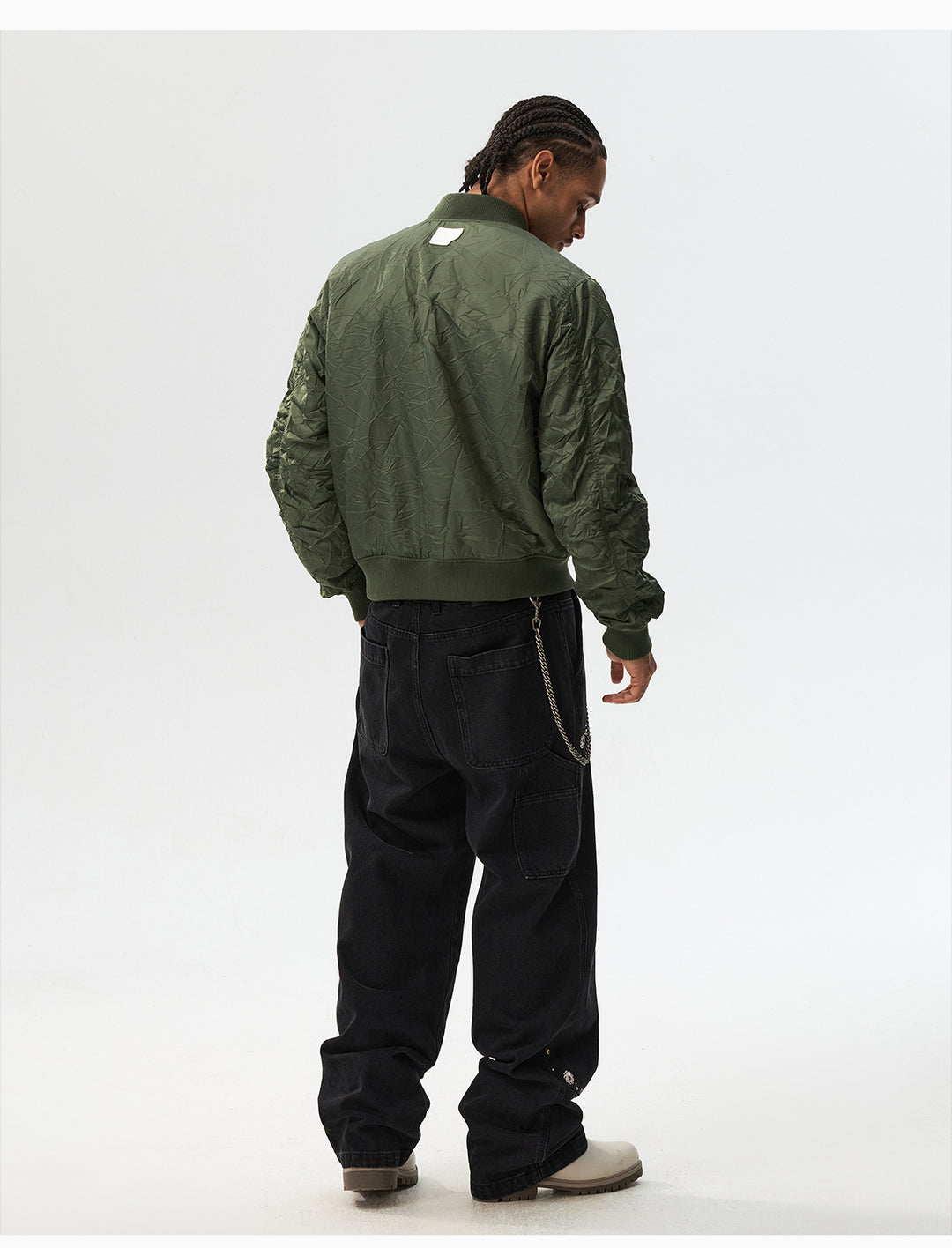 MEDM Crinkled Nylon MA-1 Bomber Jacket | Face 3 Face