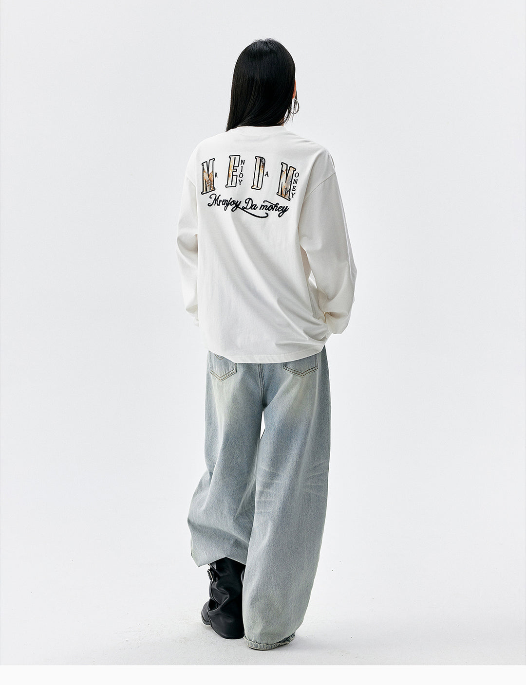 MEDM Fire Lace Logo Patch Long Sleeve Tee | Face 3 Face