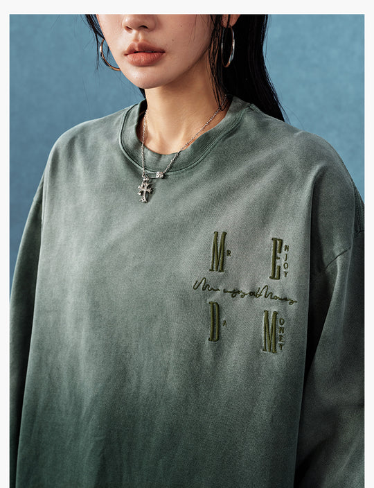 MEDM Gradient Washed Long Sleeve Tee | Face 3 Face