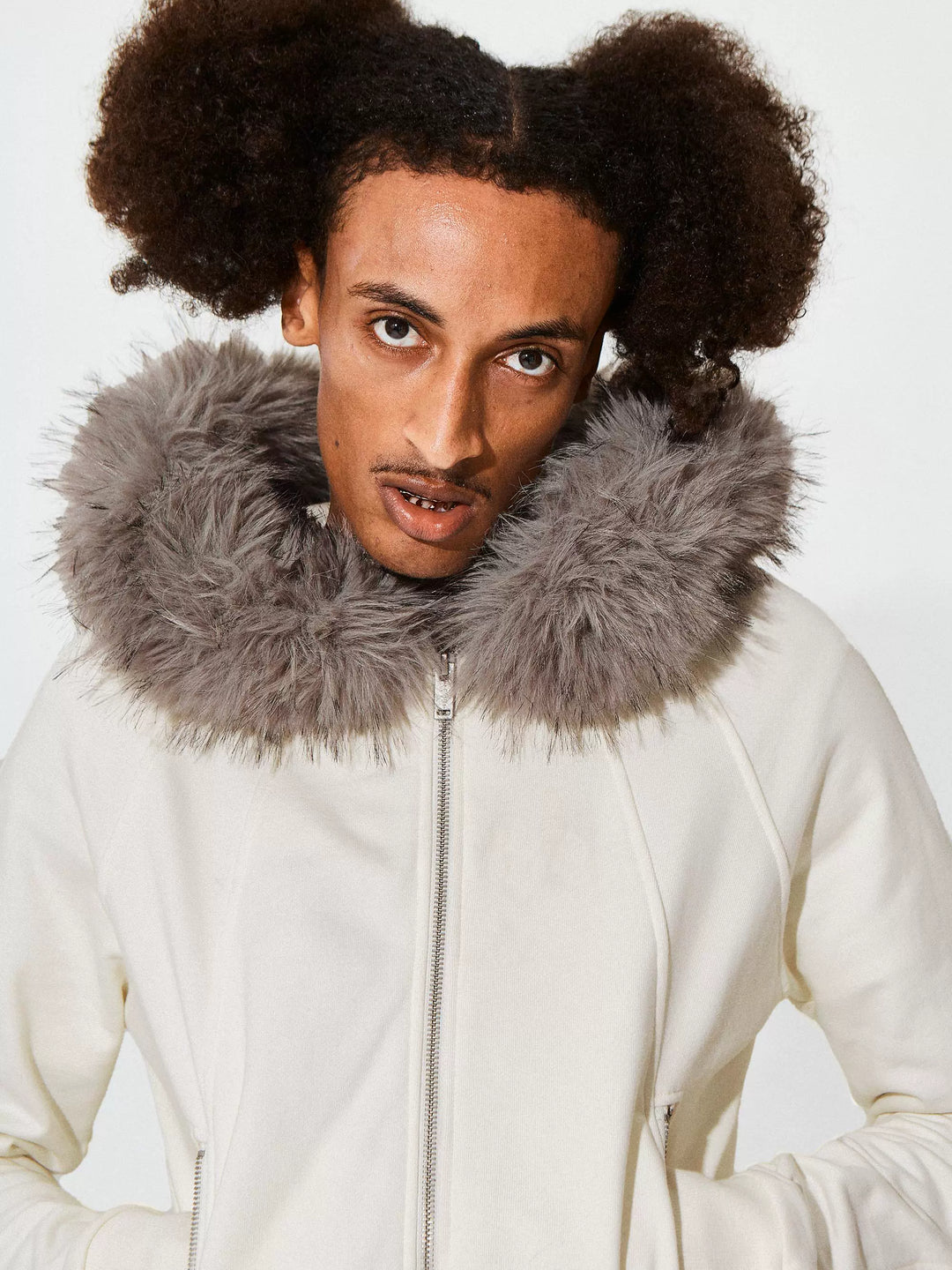 KARMANISTIC Fur Collar Hooded Jacket | Face 3 Face