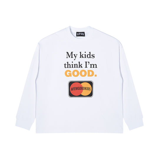 AFGK Slogan Printed Long Sleeve Tee