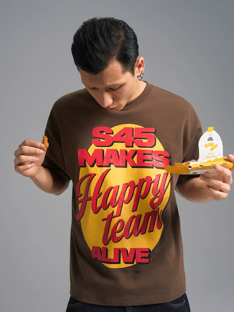 S45 "Happy Team" Graffiti Print Tee | Face 3 Face