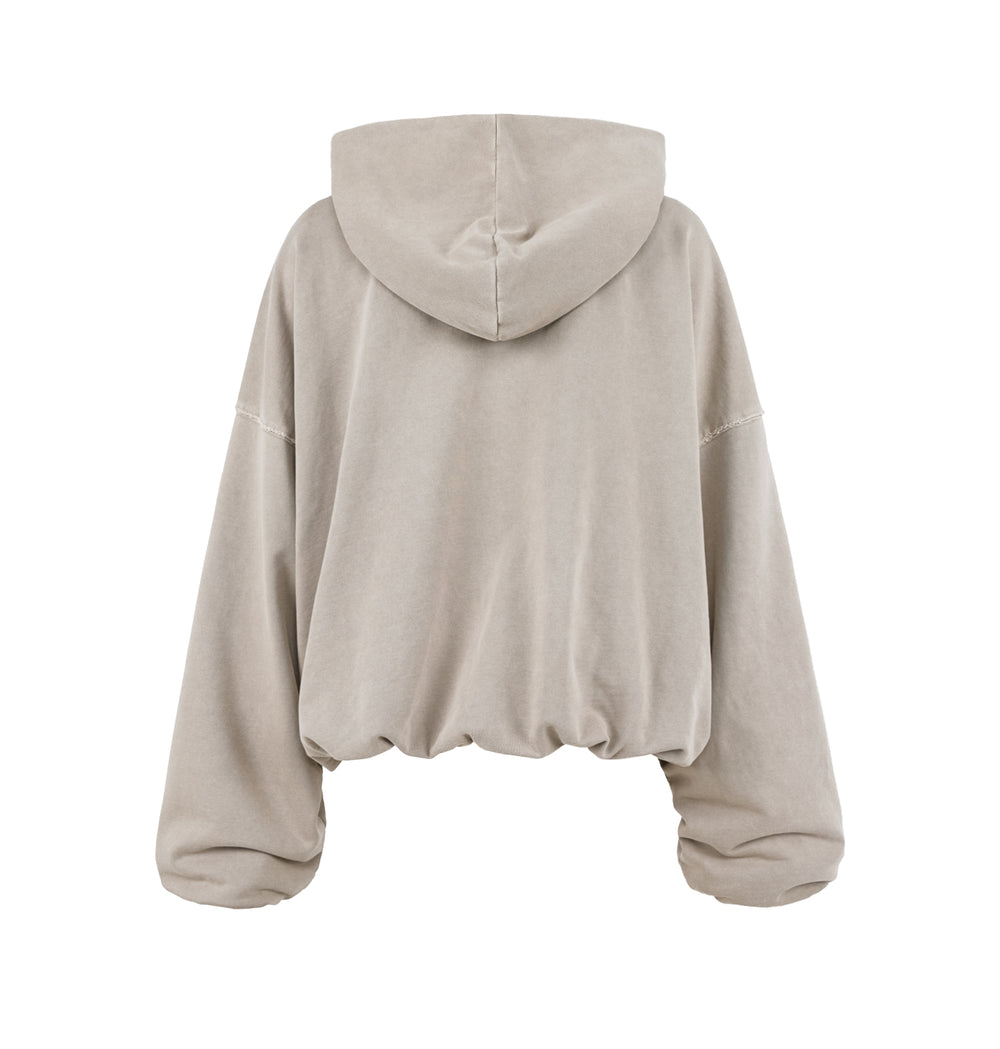 UNDERWATER Batik Elevated Half Zip Embroidery Hoodie