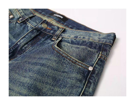 KARMANISTIC Washed Distressed Rhinestone Baggy Jeans | Face 3 Face