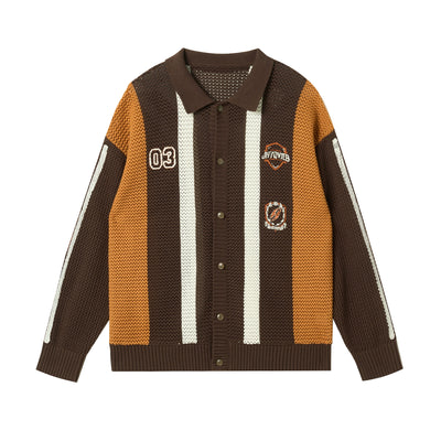 JHYQ Contrast Color Stitching Knit Cardigan | Face 3 Face