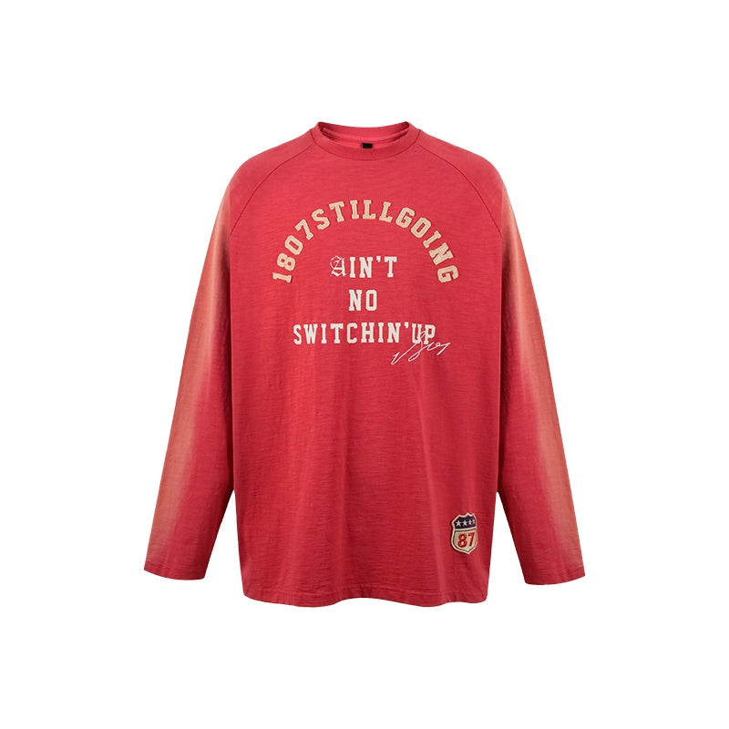 1807 Vintage Print Aged Long Sleeve Tee | Face 3 Face