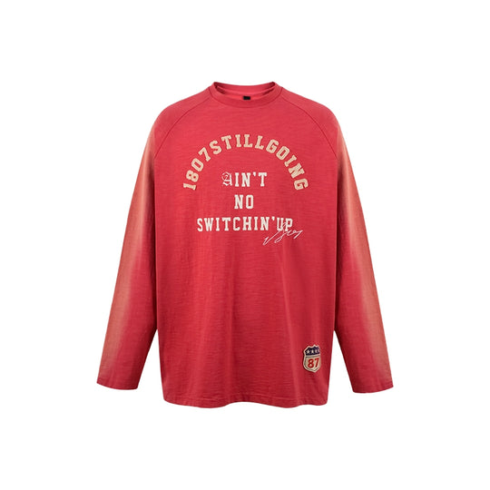 1807 Vintage Print Aged Long Sleeve Tee | Face 3 Face