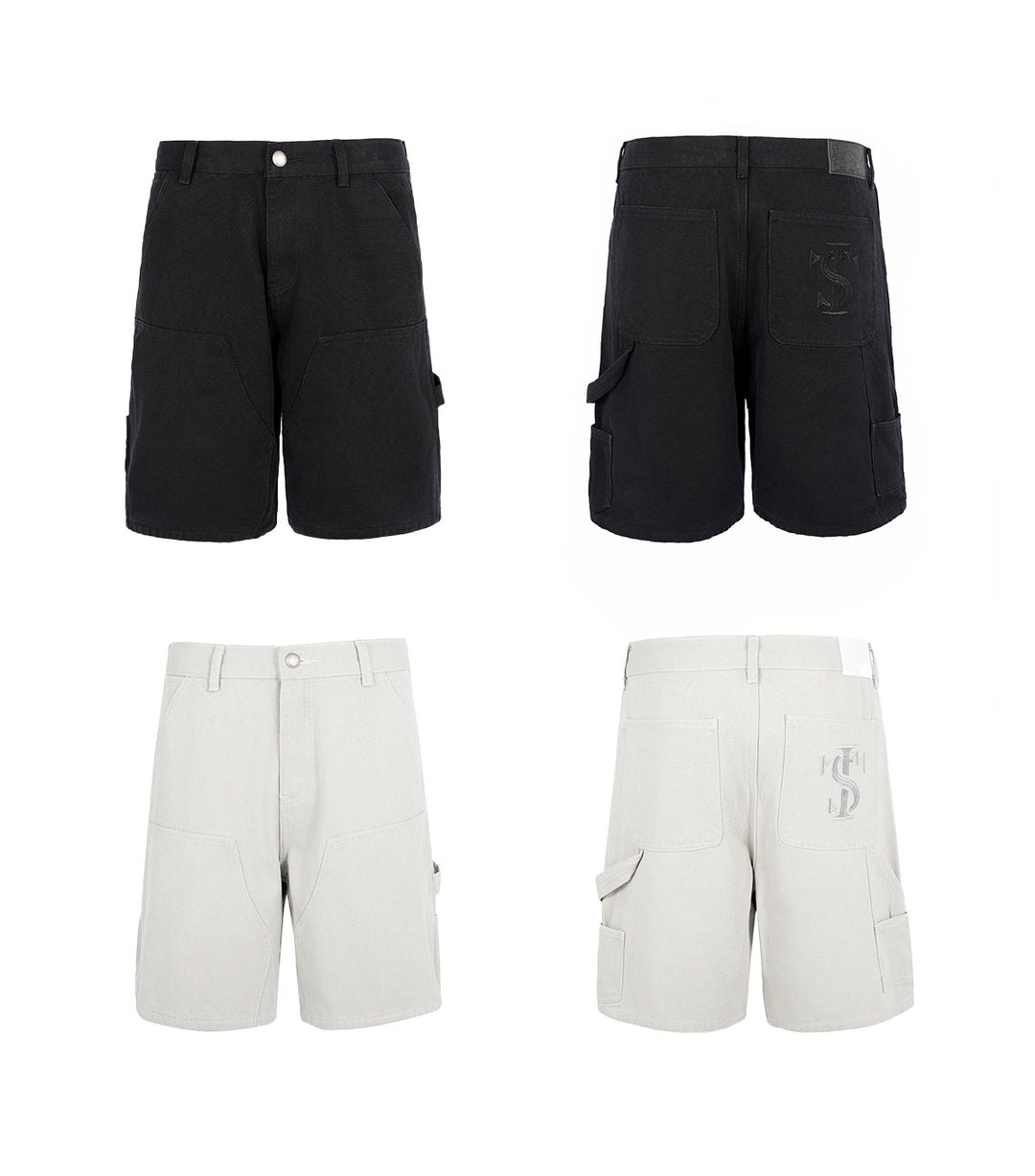 Small Town Kid Washed Double Knee Shorts | Face 3 Face