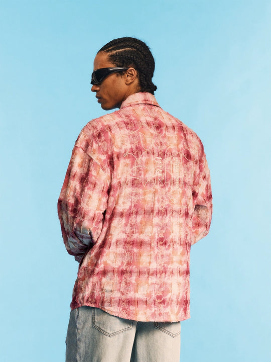 1807 Plaid Faded Long Sleeve Shirt | Face 3 Face