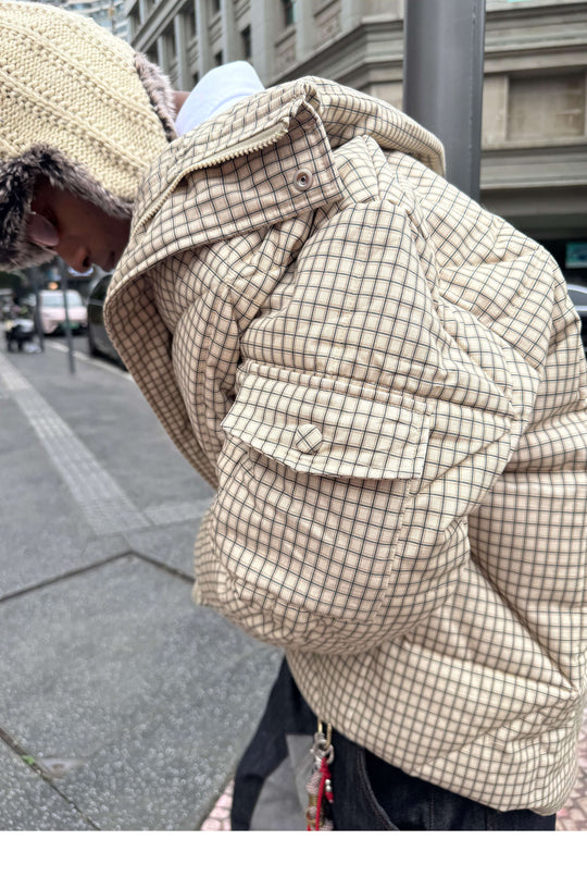 STEEPC Plaid Diamond Quilted Padded Jacket | Face 3 Face