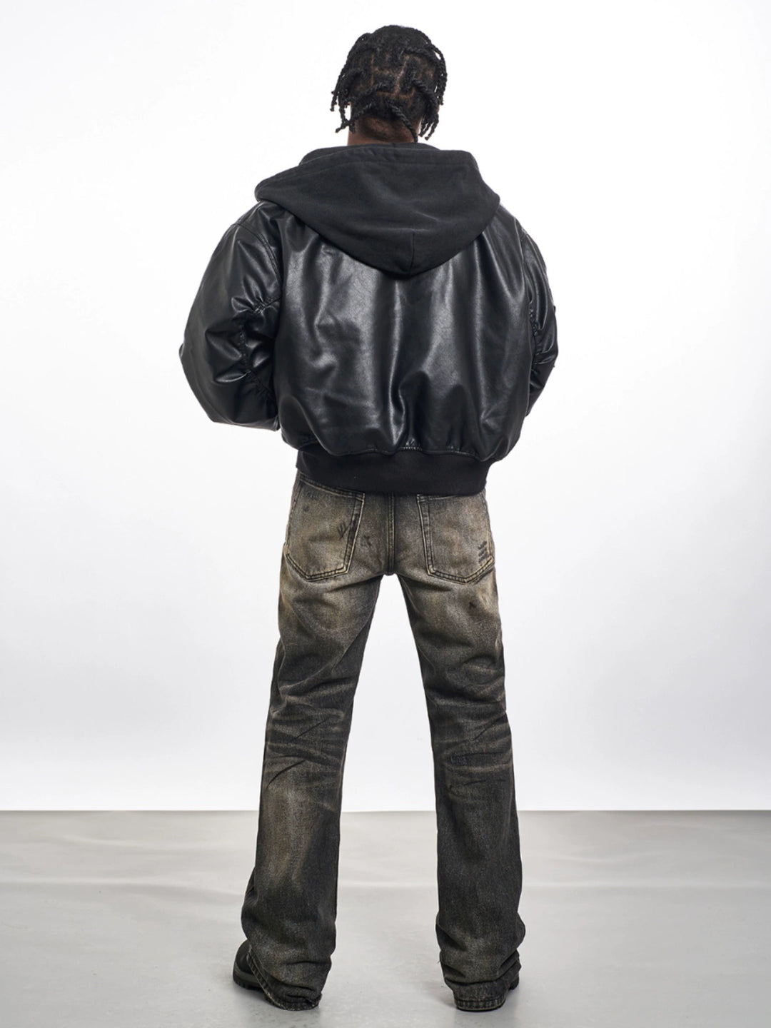 F3F Select Washed Hole Patch Black Gray Jeans | Face 3 Face