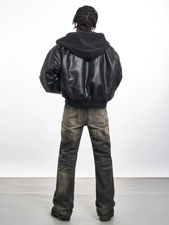 F3F Select Washed Hole Patch Black Gray Jeans | Face 3 Face