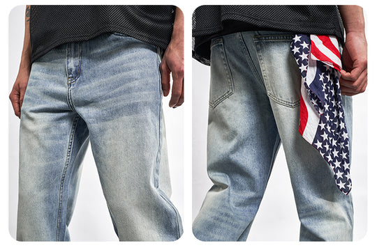 F3F Select Washed Whisker Light Blue Jeans | Face 3 Face