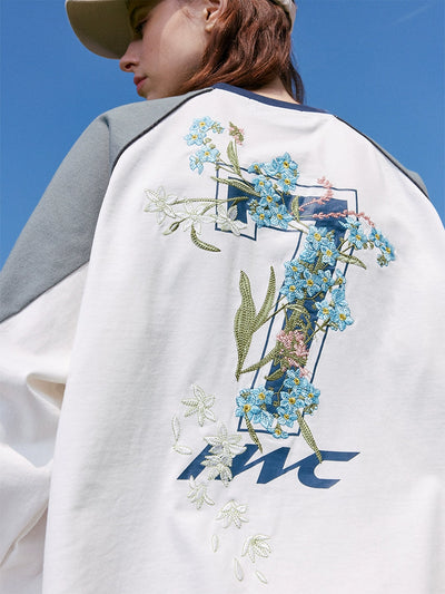 Harsh and Cruel Flower Embroidery Long Sleeved Tee | Face 3 Face