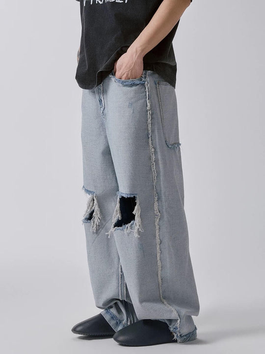 F2CE Inside Out Washed Distressed Ripped Jeans | Face 3 Face