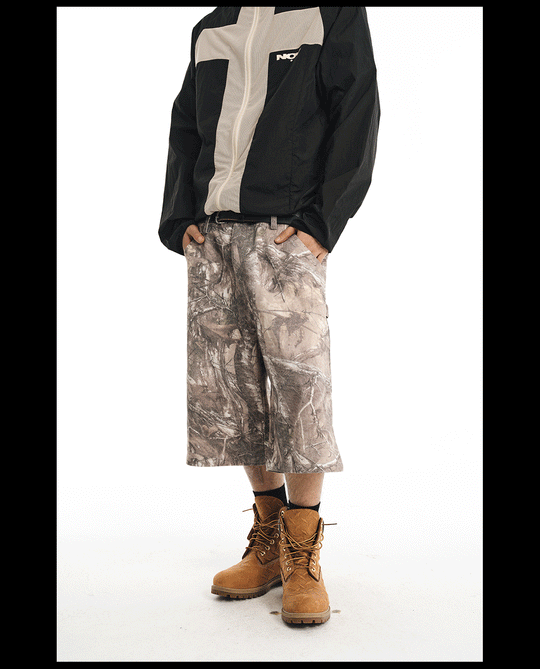NOVACAM Tree Camouflage Work Baggy Shorts | Face 3 Face