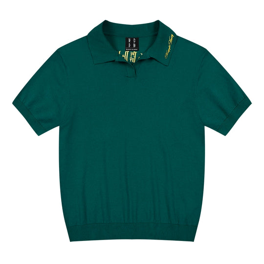 MEDM Handwriting Embroidery Knit Polo | Face 3 Face