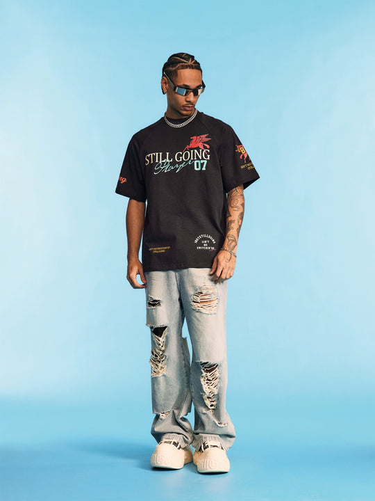 1807 Pegasus Print Raglan Tee | Face 3 Face