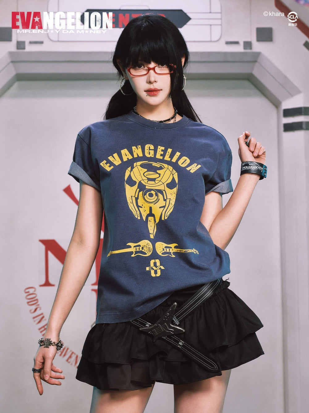 MEDM x EVA NEVER END Washed Unit Graphic Tee | Face 3 Face