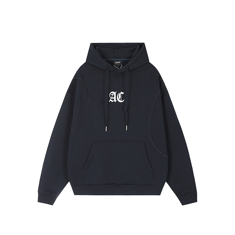Achock Logo Embroidery Deconstructed Splicing Hoodie