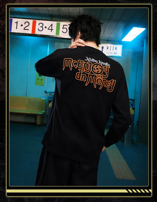 MEDM × Jujutsu Kaisen Big M Logo Character Print Embroidered Long Sleeve Tee | Face 3 Face