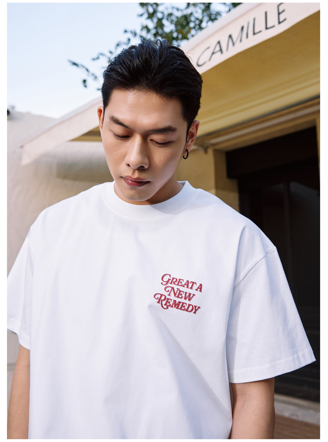 Remedy GREAT A NEW REMEDY SOON Foam Print Cool Touch Tee | Face 3 Face