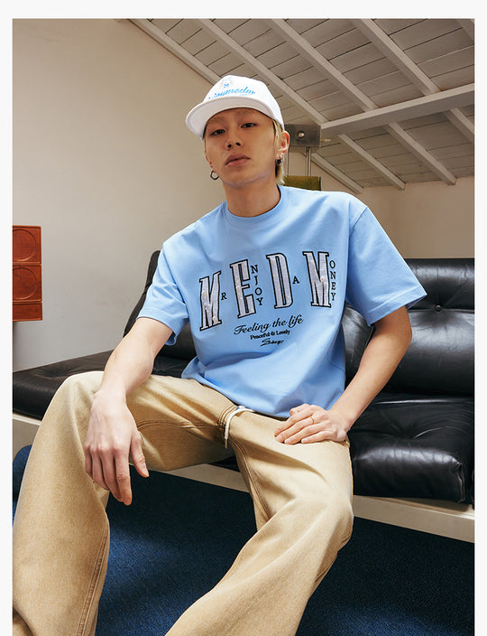 MEDM Patch Embroidered Pearl Tee | Face 3 Face