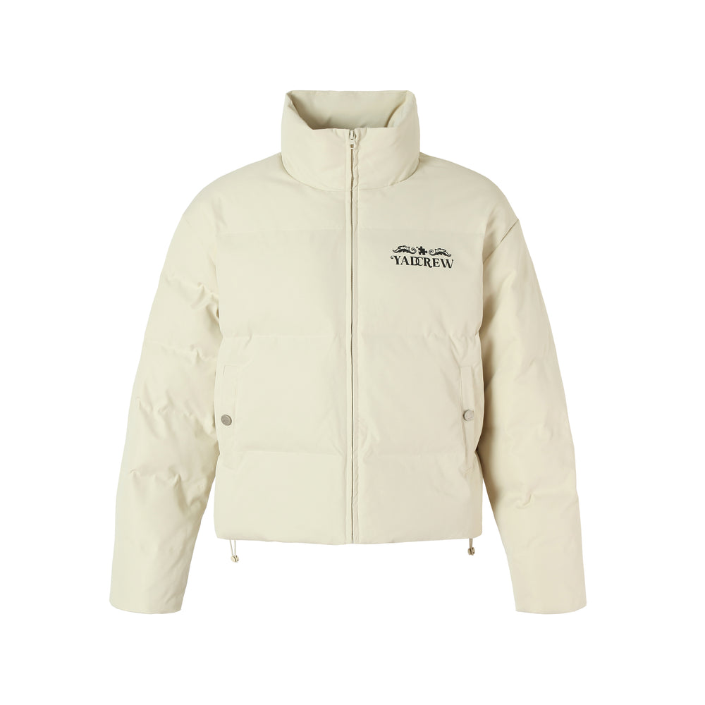 YADcrew Embossed Jigsaw Puzzle Puffer Jacket