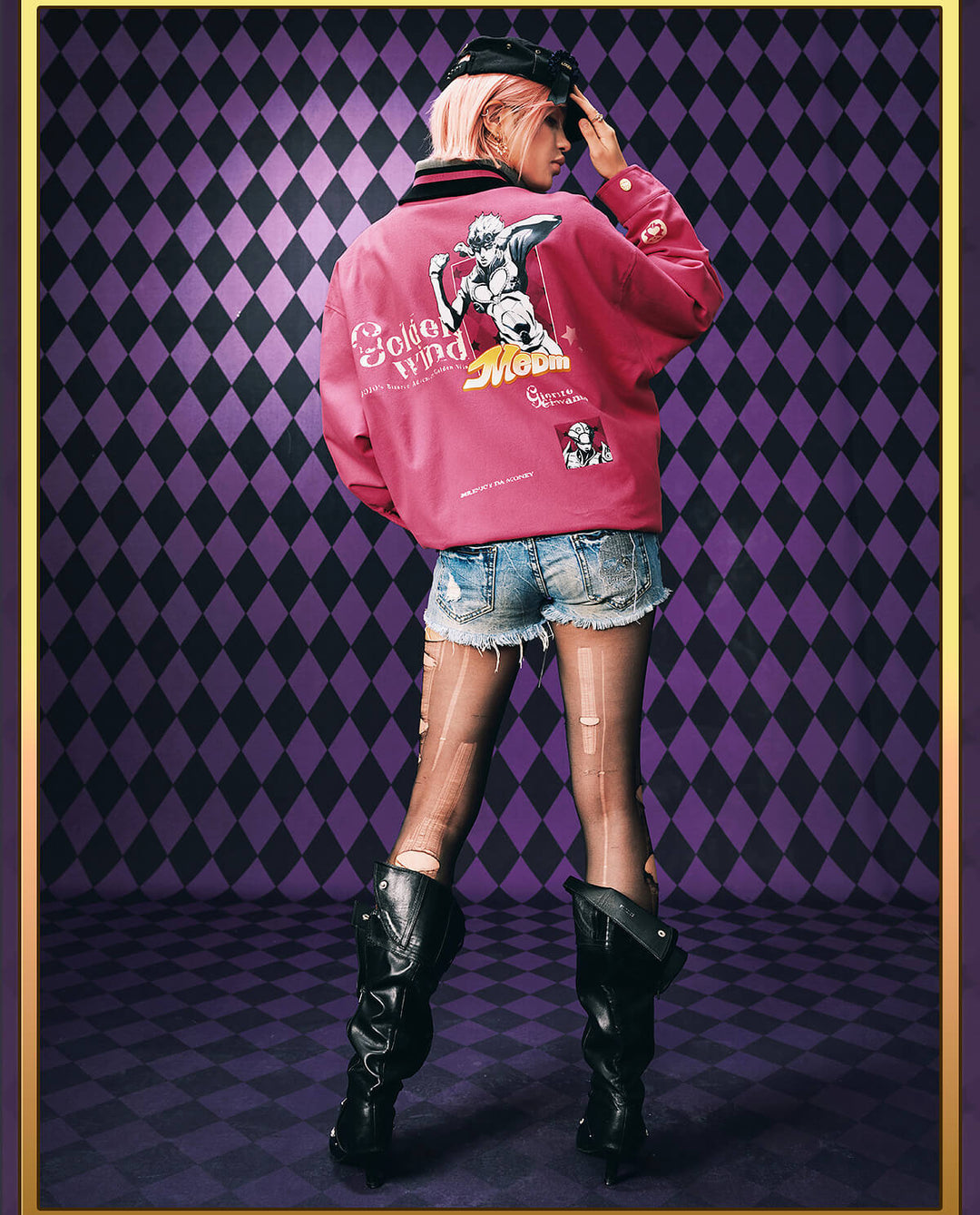 MEDM × JOJO Diamond Plaid Quilted Work Jacket | Face 3 Face