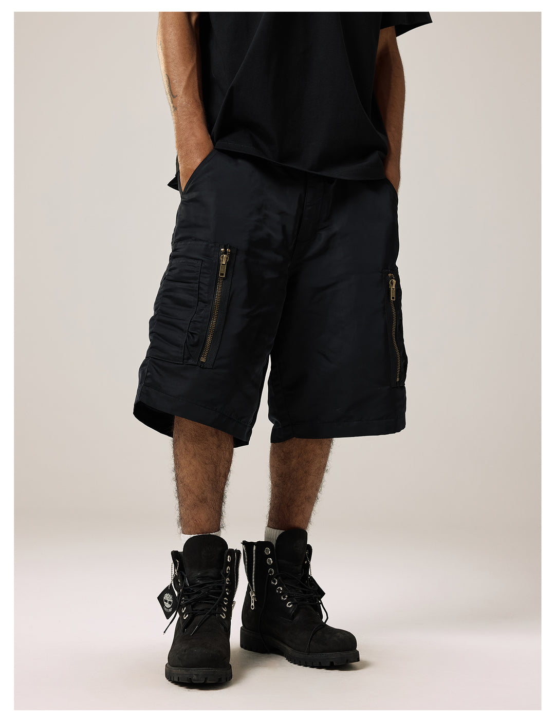 Remedy Multi Pocket Nylon Work Cargo Shorts | Face 3 Face