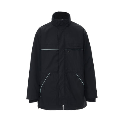 STEEPC Long Heavy Quilted Deconstructed Police Coat Jacket | Face 3 Face