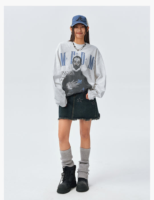 MEDM Clown Oil Painting Long Sleeve Tee | Face 3 Face