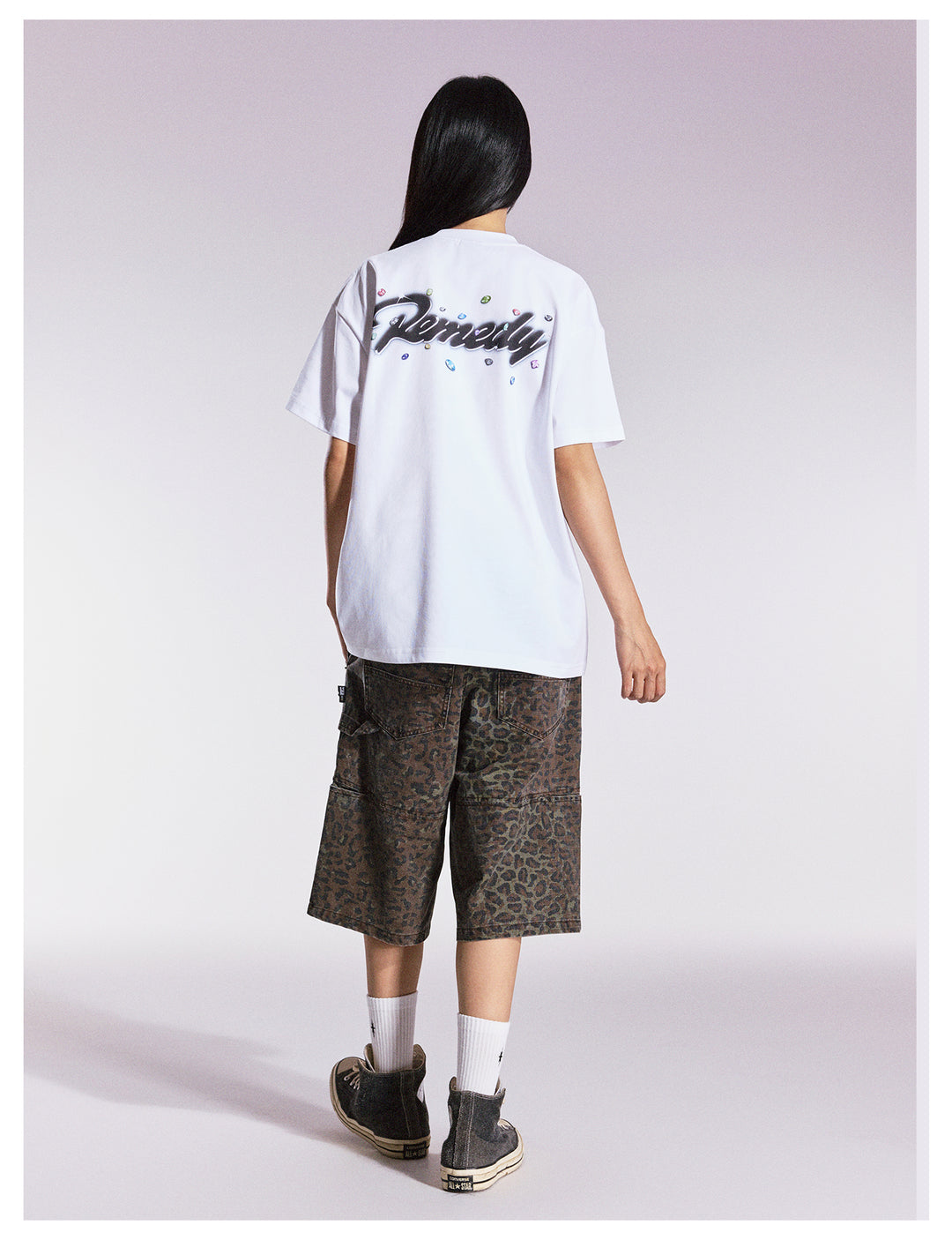 Remedy Diamond Pattern Logo Print Tee | Face 3 Face