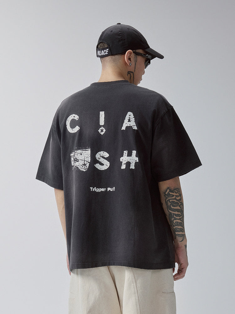 F2CE Retro Printed Washed Gradient Tee | Face 3 Face