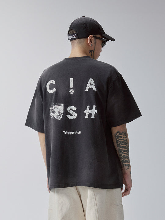 F2CE Retro Printed Washed Gradient Tee | Face 3 Face