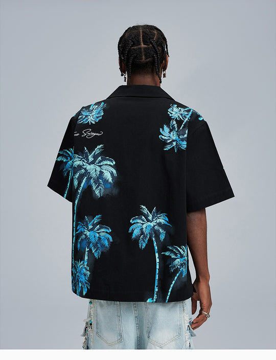 MEDM Palm Tree Hawaiian Shirt | Face 3 Face