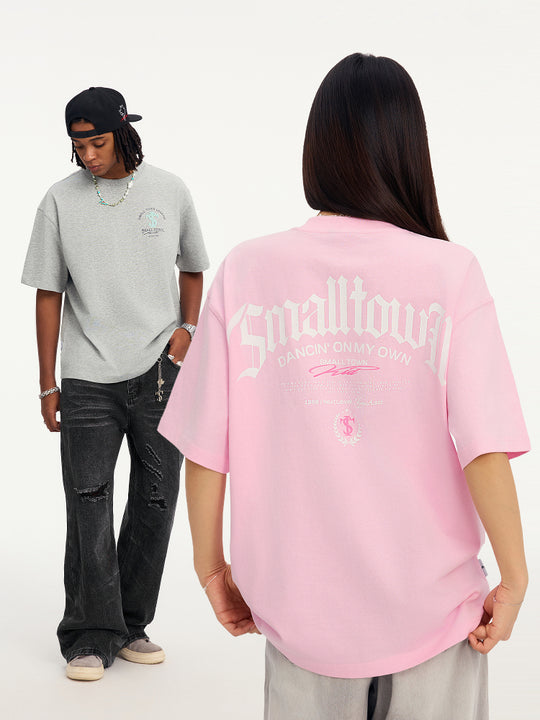 Small Town Kid Embroidered Logo Leather Label Tee | Face 3 Face