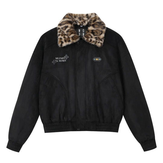 MEDM Detachable Collar Suede Jacket | Face 3 Face