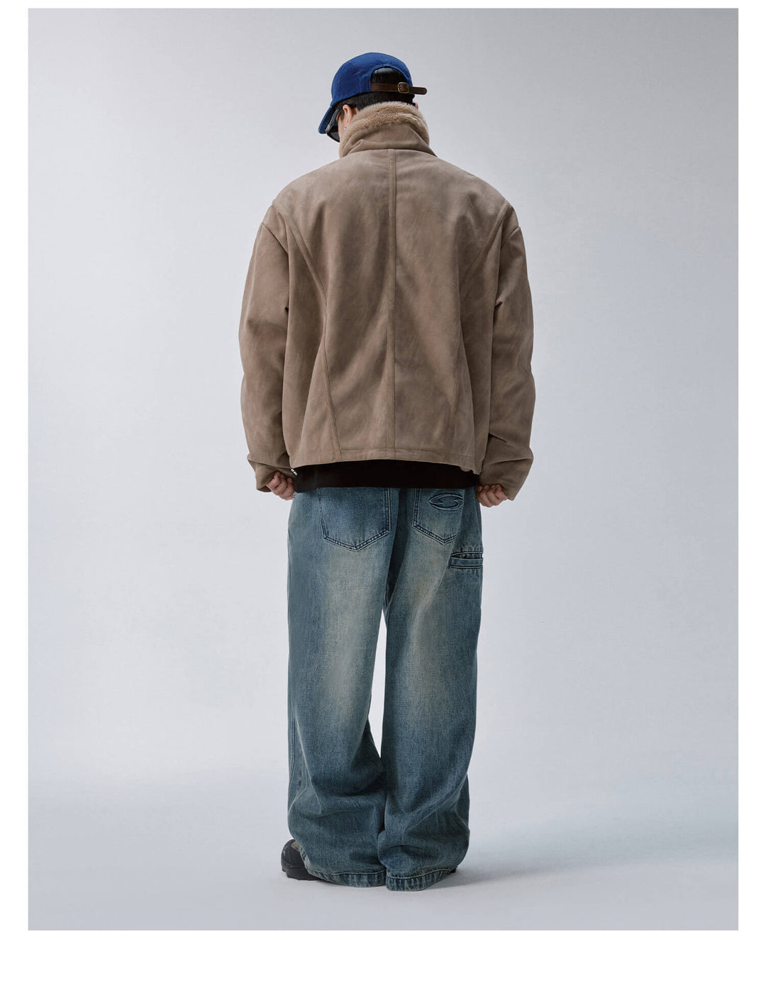 F2CE Long Fur Lined Suede Jacket | Face 3 Face