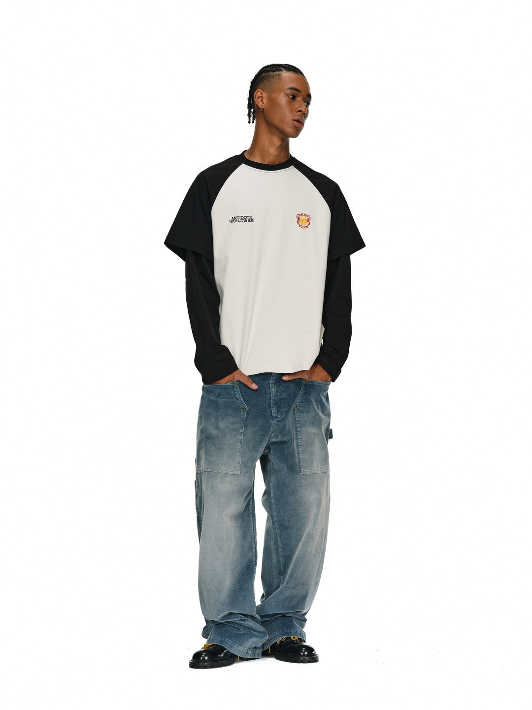 ANTIDOTE Patch Pocket Washed Corduroy Pants | Face 3 Face