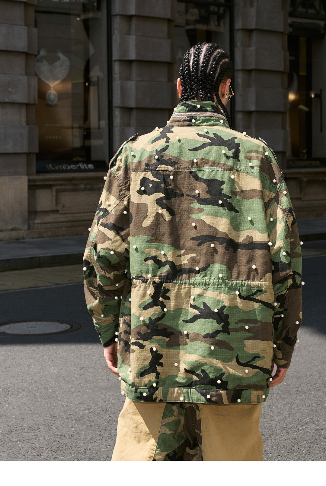 STEEPC Camouflage Pearl Studded M65 Field Jacket | Face 3 Face