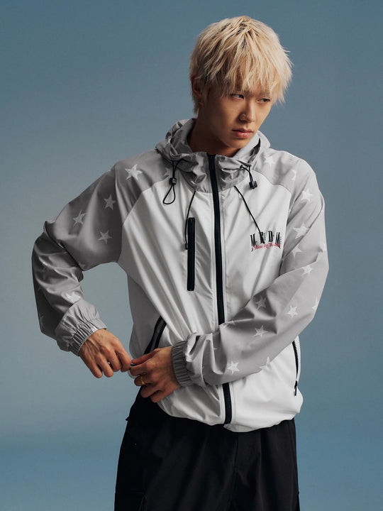MEDM Star Print Sleeve Lightweight UV Protective Outdoor Jacket | Face 3 Face
