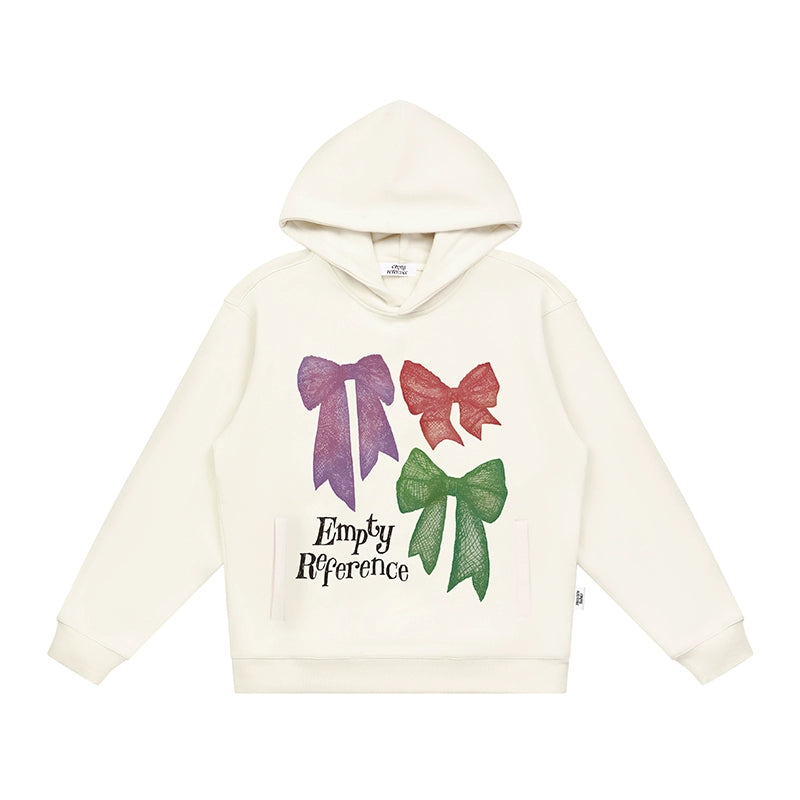 EMPTY REFERENCE Lace Bow Hand Painted Hoodie | Face 3 Face