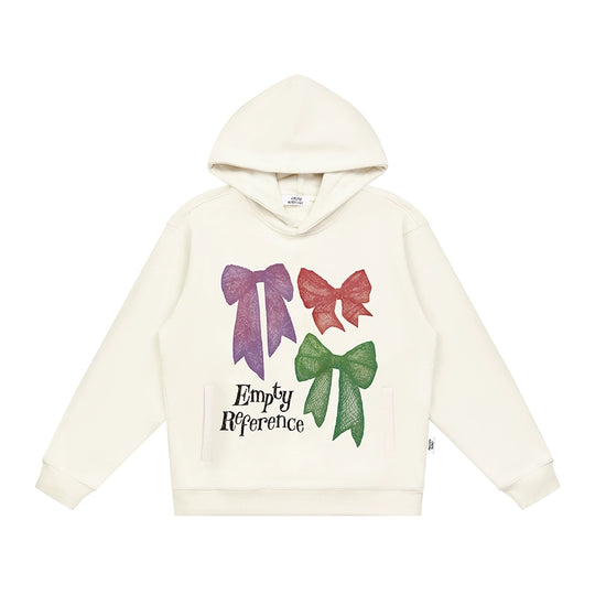 EMPTY REFERENCE Lace Bow Hand Painted Hoodie | Face 3 Face