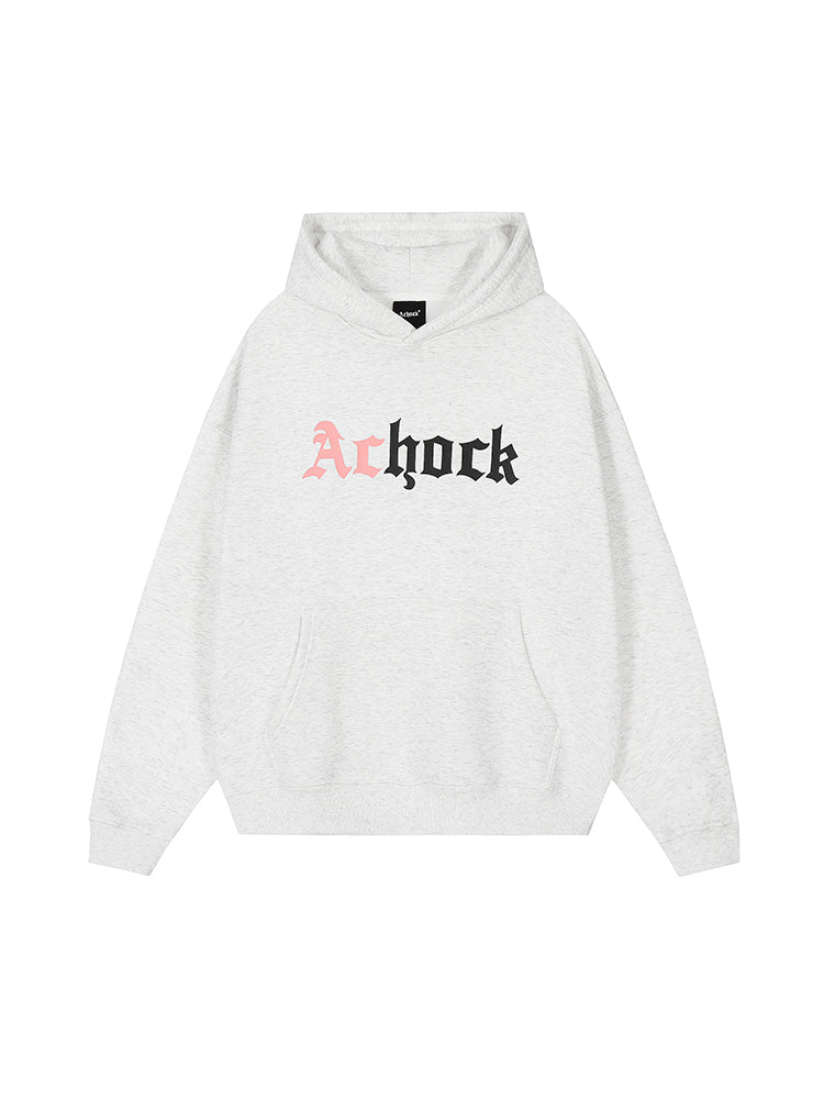 Puff print hoodies | Achock Colorblocking Printed Logo Hoodie | Face 3 Face