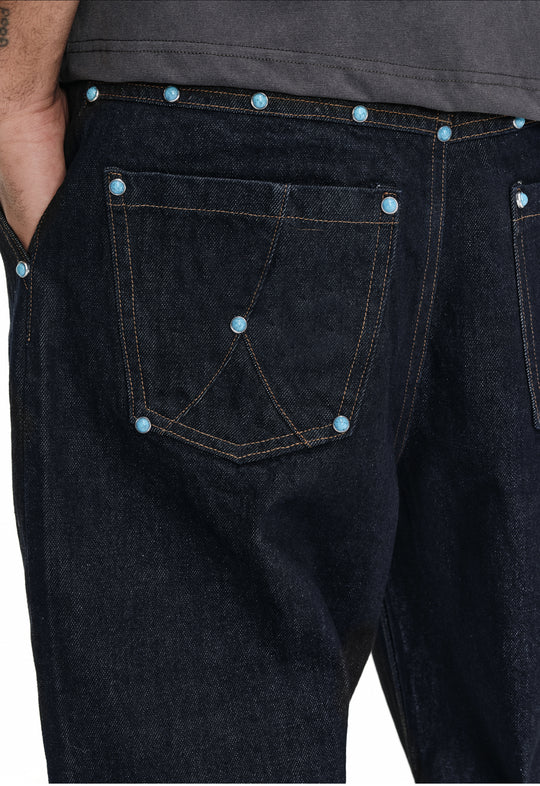 ANTIDOTE Blue Stone Studded Jeans | Face 3 Face